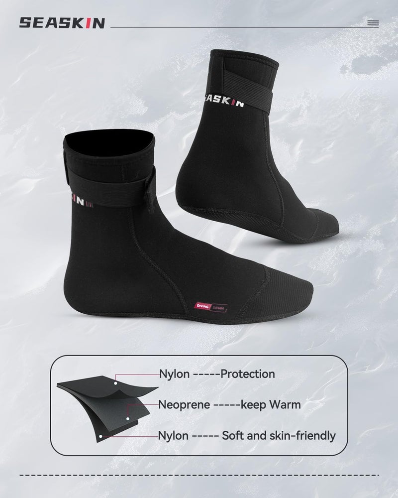 Seaskin Neoprene Socks, 3mm Beach Volleyball Sand Soccer Wetsuit Socks - Image 3